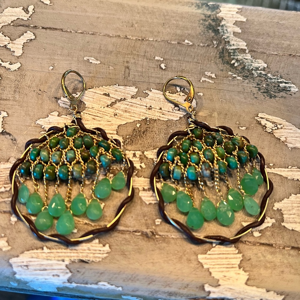 TURQUOISE & CHRYSOPRASE EARRINGS